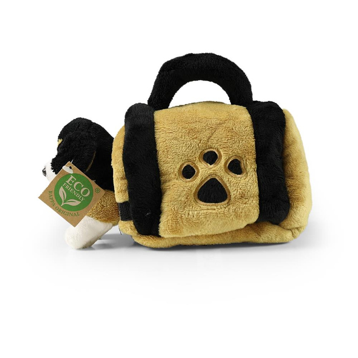 Maskotka dla dzieci pies Berneński 15 cm w transporterku Rappa