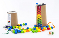 Duże korale do nawlekania, 100 elementów, Bajo