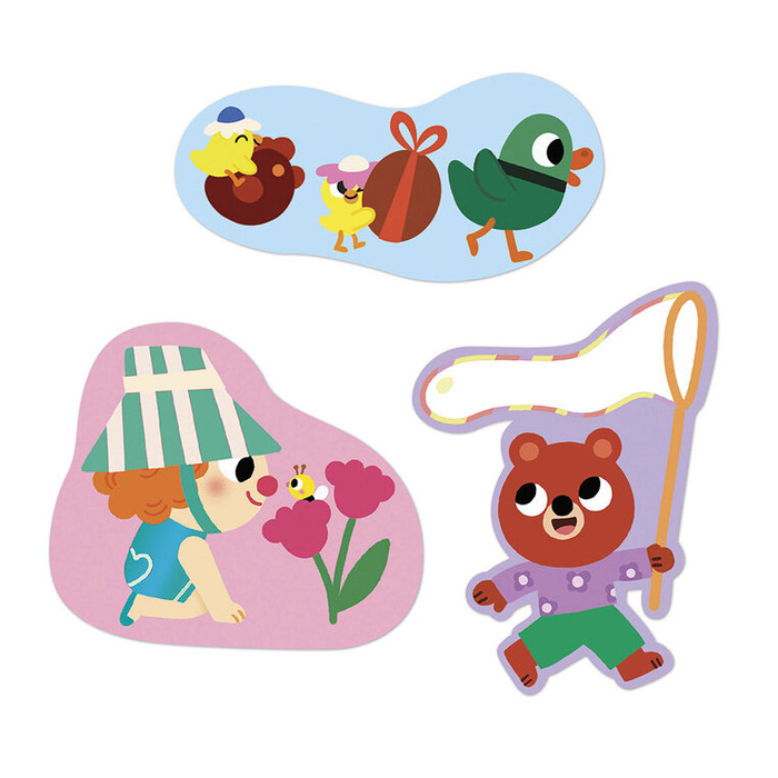 Duże naklejki wielorazowe dla dzieci 50 sztuk Wiosna Janod