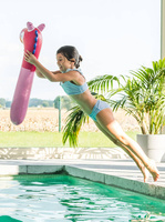 Makaron do pływania dla dziewczynki dmuchany Koń Quut