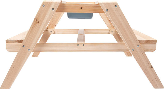 Drewniany stolik ogrodowy z siedzeniami zabawa błotem Small Foot