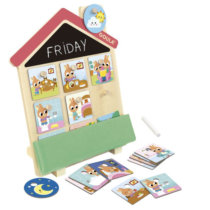 Drewniany domek z planem dnia Routines House Goula