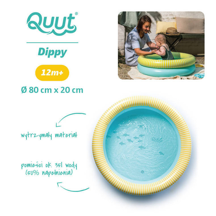 Basenik dla dzieci do ogrodu 80cm Dippy Banana Blue Quut