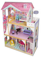 Domek dla lalek z drewna. Kolorowa Anna