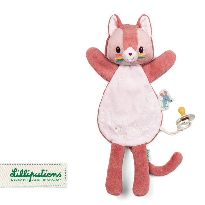 Przytulanka dla niemowlaka Pacynka Kotka Jeanne 2w1 Lilliputiens