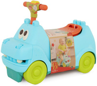 Komplet interaktywny jeździk-hipopotam dla dzieci z klockami Locbloc Hippo B.Toys