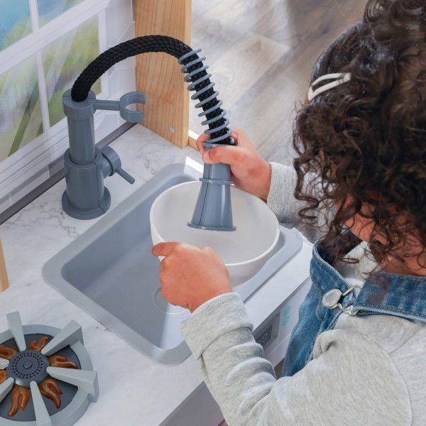 Kuchnia drewniana dla dzieci Lets Cook Natural z światłem i dźwiękiem KidKraft