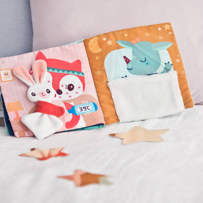 Materiałowa edukacyjna książeczka Smok Joe i jego przytulanka LILLIPUTIENS