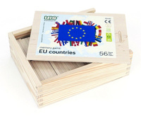 Memo gra drewniana Kraje Europy Bajo