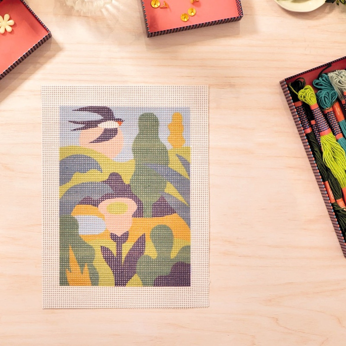 Zestaw artystyczny Haft gobelinowy Jaskółka AGA Atelier 65 Djeco