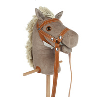 Brązowy koń na kiju z kółeczkami pluszowy Hobby Horse Mumbee