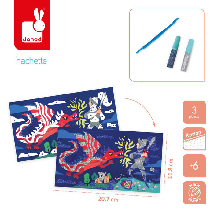 Zestaw kreatywny dla dzieci Brokat Bohaterowie Janod