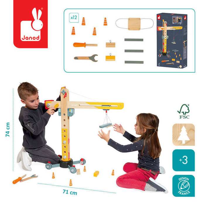 Dźwig z narzędziami do samodzielnego składania Janod