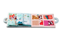 Miękka książeczka aktywizująca z mini-przytulanką „Dzień dobry, mały lisku” Lilliputiens