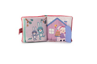 Materiałowa edukacyjna książeczka z mini gryzakiem Czerwony Kapturek LILLIPUTIENS