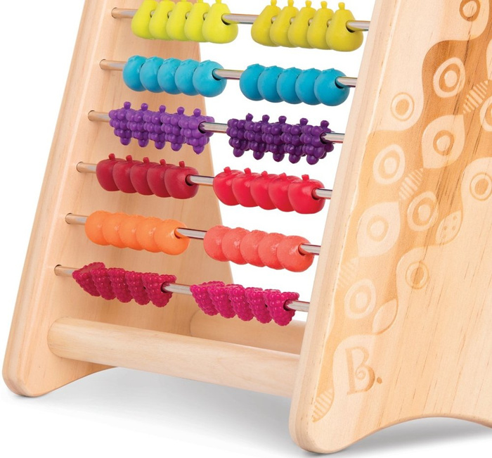 Liczydło sensoryczne z drewna owoce Two-ty Fruity B.Toys