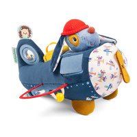 Zabawka sensoryczna Samolot Piesek Jules Lilliputiens Przytulanka dla dzieci 