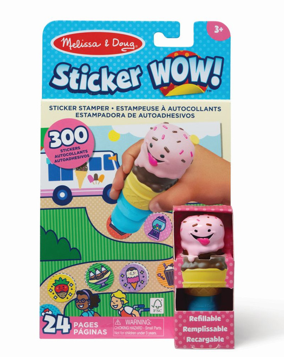 Stempel z naklejkami Sticker Wow Lody Melissa & Doug