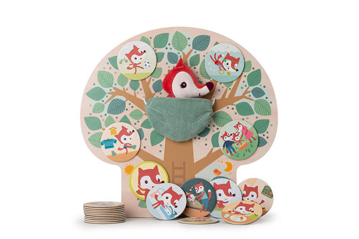 Drewniana tablica magnetyczna Mój dzień Lisiczka Alice Lilliputiens