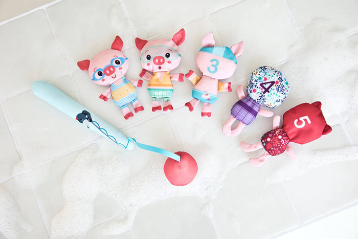 Zabawa w wędkowanie w kąpieli Wilk Louis Lilliputiens