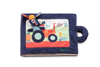 Materiałowa edukacyjna książeczka z mini przytulanką Osiołek Ignace Lilliputiens