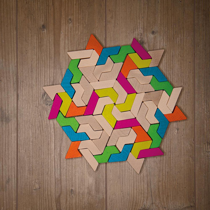 Drewniane klocki GeoBlox MaxiMix 60 el. Erzi