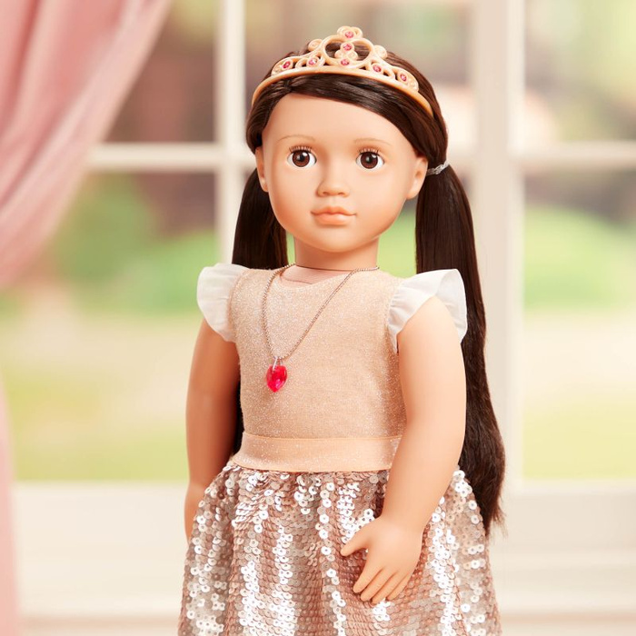 Lalka Amora 46cm z dodatkowymi ubrankami i akcesoriami Elegancki zestaw prezentowy Our Generation