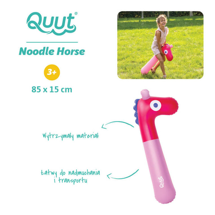 Makaron do pływania dla dziewczynki dmuchany Koń Quut