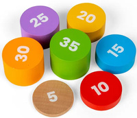 Czerwona drewniana waga szalkowa dla dzieci Bigjigs