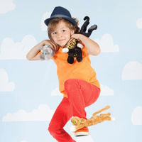 Pluszak dla dzieci. Różowy kot z dużymi oczami, Manhattan Toy