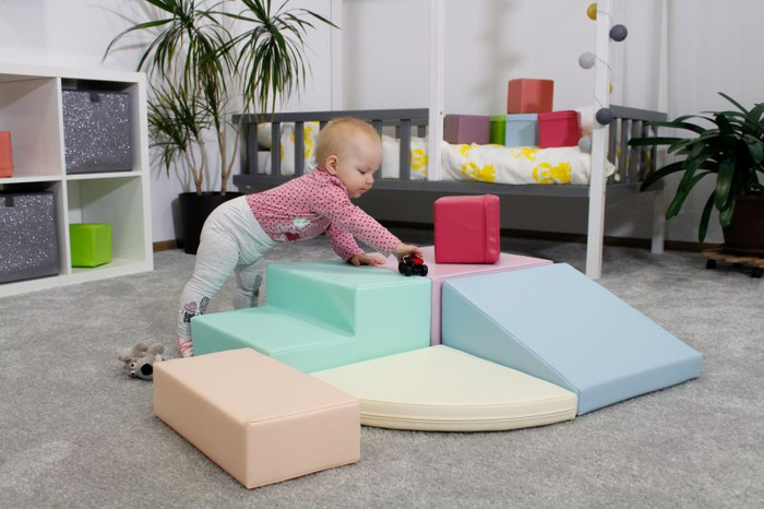 Zestaw do zabawy pastelowy Soft Play Corner Climber IGLU