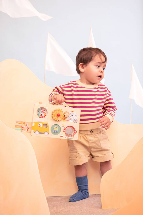 Edukacyjna tablica z drewna walizka Pojazdy Lilliputiens