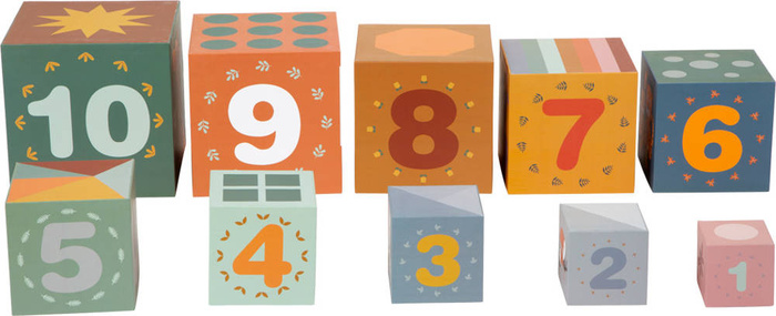 Kostki do układania wieży Safari z cyframi Small Foot