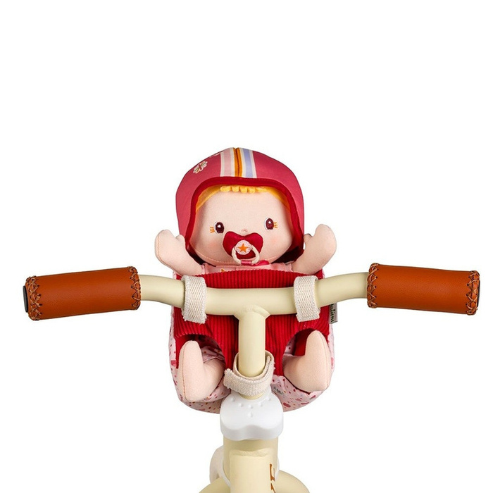 Lalka Lena z akcesoriami w foteliku rowerowym Lilliputiens