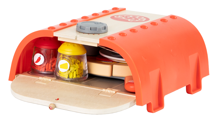 Pieczenie pizzy zestaw z drewnianymi akcesoriami Pretendables Fat Brain Toy