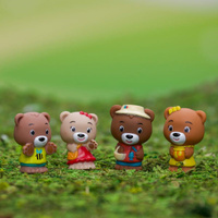 Rodzina 4 misiów Browny figurki zwierząt Klorofil