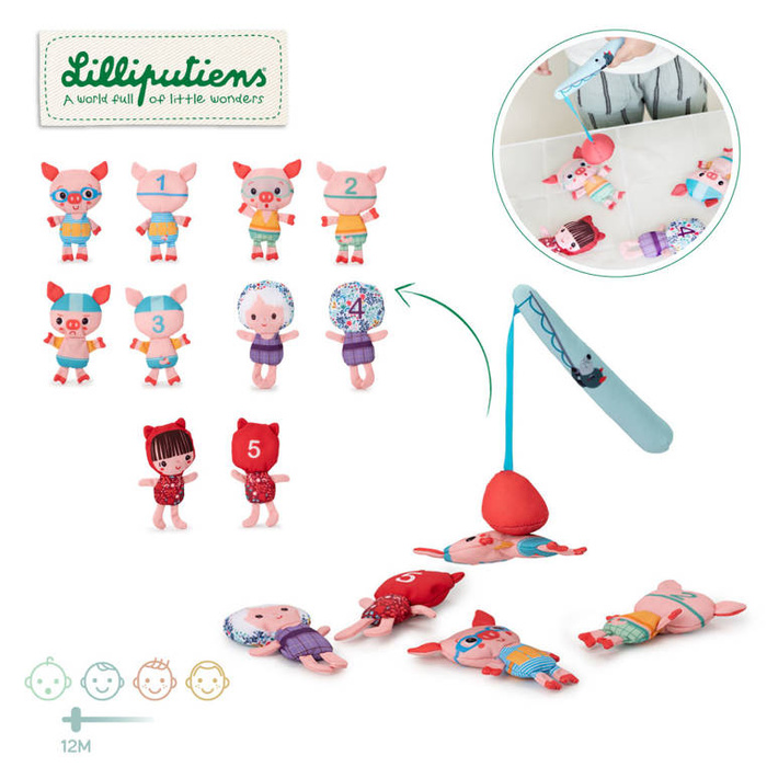 Zabawa w wędkowanie w kąpieli Wilk Louis Lilliputiens