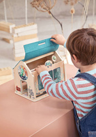 Drewniany multifunkcyjny zestaw do zabawy w Szkołę z 3 figurkami i akcesoriami Lilliputiens