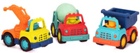 Pakiet 3 pojazdów budowlanych z figurkami kierowców Happy Cruisers B.Toys