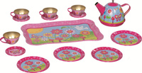 Serwis herbaciany z filiżankami i talerzykami do zabawy dla dzieci Goki