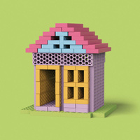 Klocki dla dzieci pastelowy Fun Box Bioblo 200 elementów