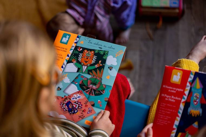 Zestaw kreatywny Przestrzenne kartki pop-up 3D Zwierzęta 6+ Janod