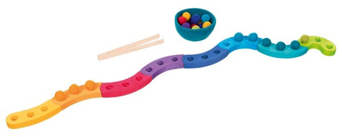 Drewniana układanka sortowanie kolorów Spirala Goki