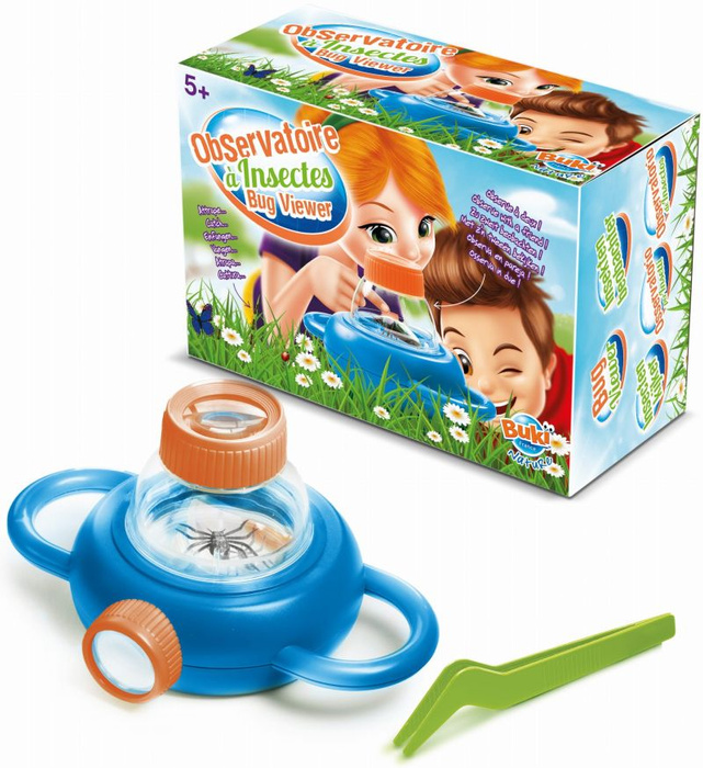 Zestaw lupa małego odkrywcy z pincetą do obserwacji owadów Buki