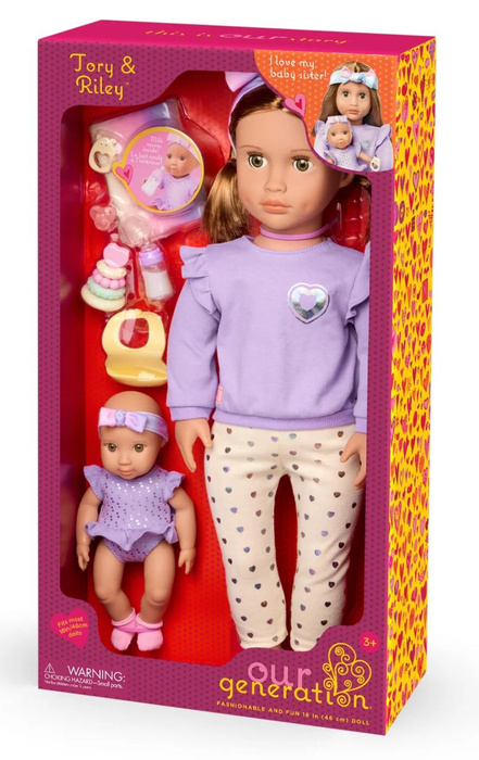 Lalka Tory 46cm z niemowlęciem i akcesoriami dla dzidziusia Our Generation