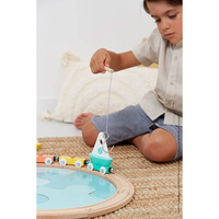 Drewniana kolejka pociąg z torami Janod