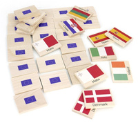 Memo gra drewniana Kraje Europy Bajo