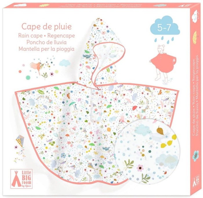 Transparentna pelerynka przeciwdeszczowa dla dzieci Wiosna Djeco