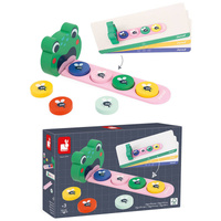 Układanka logiczna drewniana dla dzieci Algorytmy Żaba Janod