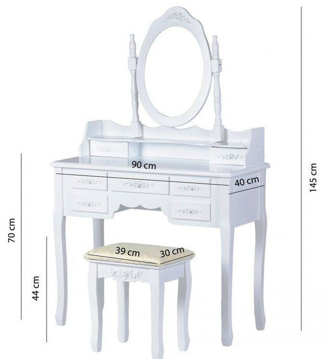 Toaletka dla dziewczynki z krzesłem Laura